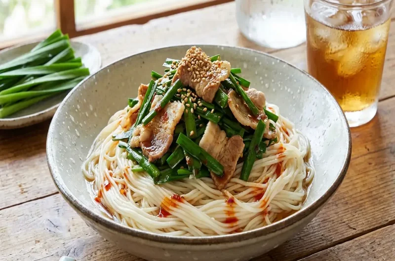 【ポップアップ】無限ニラ豚そうめんの作り方 リュウジさんのレシピポップUP（2022年8月15日）