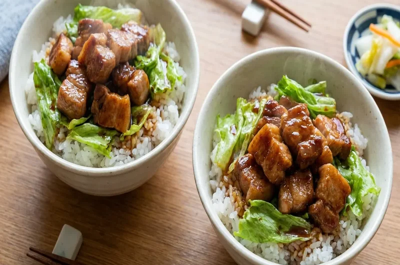 【きょうの料理】豚こまレタス丼のレシピ 操ばぁばの元気ランチの作り方 白井操さん（2022年8月19日）