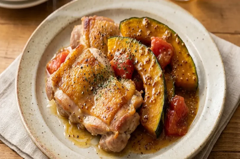 【きょうの料理】鶏ももとかぼちゃのソテー マスタードソースのレシピ 操ばぁばの元気ランチの作り方 白井操さん（2022年8月19日）