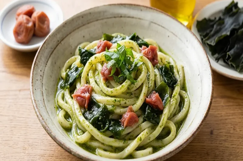 【所さんお届けモノです】わかめと大葉の和風ジェノベーゼうどんの作り方 冷凍うどんアレンジレシピ（2022年8月27日）