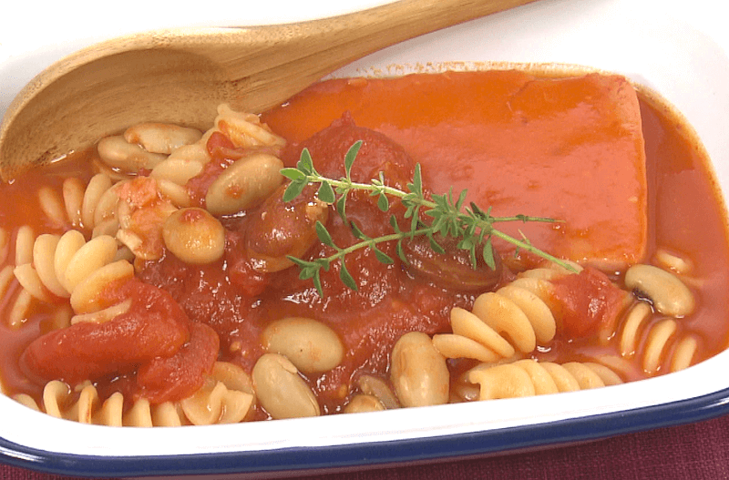【きょうの料理】豆とランチョンミートのトマトシチューのレシピ 大原千鶴さんのローリングストック（2022年9月2日）
