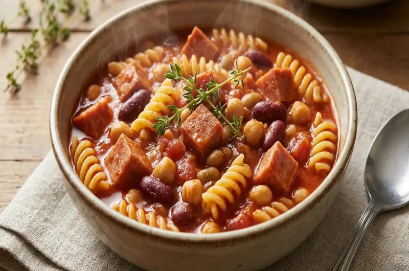 【きょうの料理】豆とランチョンミートのトマトシチューのレシピ 大原千鶴さんのローリングストック（2022年9月2日）