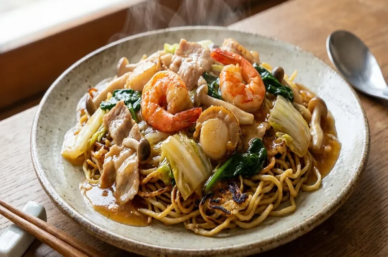 【ヒルナンデス】海鮮あんかけ焼きそばのレシピ 梅沢富美男さんキャンプ料理（2022年9月5日）