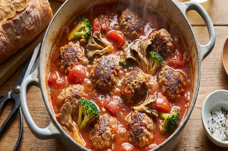 【ポップUP】ミートボールのトマト煮作り方にじままのテキパキッチン第2弾（2022年9月7日）