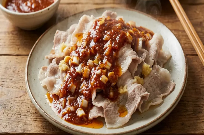 【ウワサのお客さま】「豚しゃぶ甜麺醤&コチュジャンの甘味噌ダレ」レジェンド寮母村野明子さんのレシピ（2022年9月30日）