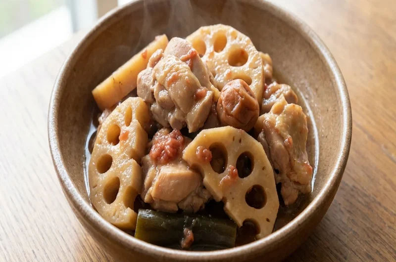 【きょうの料理】れんこんと鶏肉の梅煮のレシピ 前沢リカさんのれんこん料理（2022年10月3日）