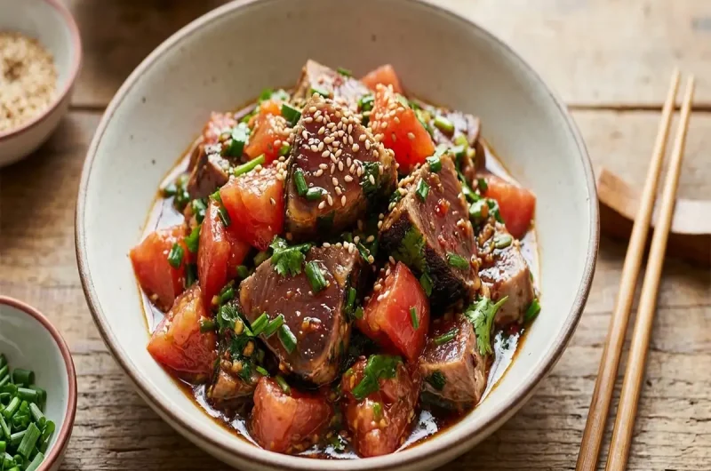 【家事ヤロウ】カツオのパクニラユッケ（ピリ辛ユッケ）のレシピ 和田明日香さんカツオおかず 炊飯器対決（2022年10月18日）