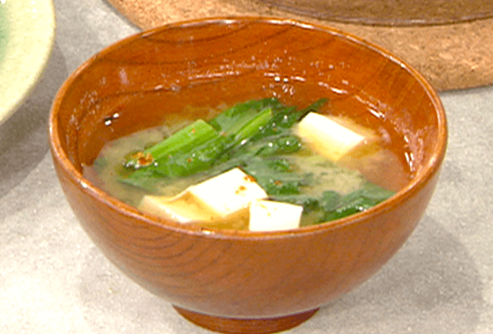 【きょうの料理】小松菜のフライパンみそ汁のレシピ 杵島直美さん20cmフライパン料理の作り方（2022年11月7日）