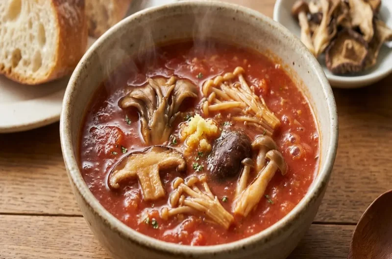 【ヒルナンデス】干しきのこのトマトスープのレシピ マネーダイエット節約料理（2022年11月21日）