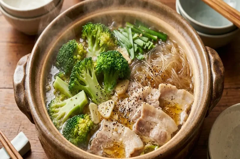 【きょうの料理】ブロッコリーと豚バラの春雨鍋作り方市瀬悦子さんのレシピ（2022年12月5日）