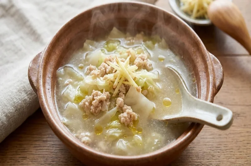 【きょうの料理】たっぷり白菜と鶏のしょうがスープ作り方有賀薫さんのレシピ（2022年12月6日）