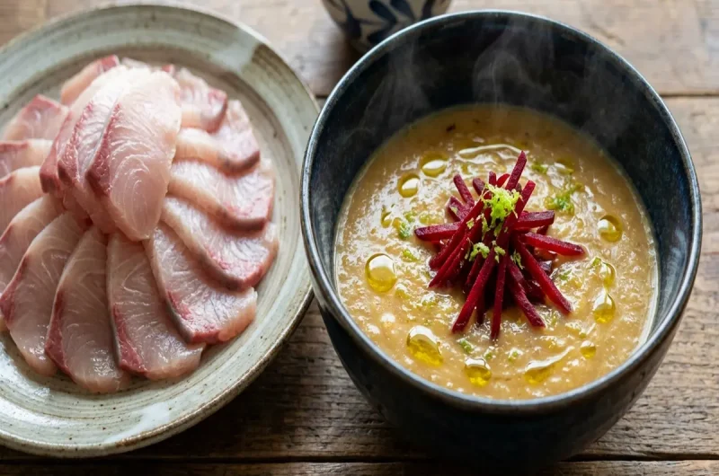 【ヒルナンデス】ぶりつけめん 出汁香る玉ねぎのピューレソースのレシピ 下國伸さん９Minutes