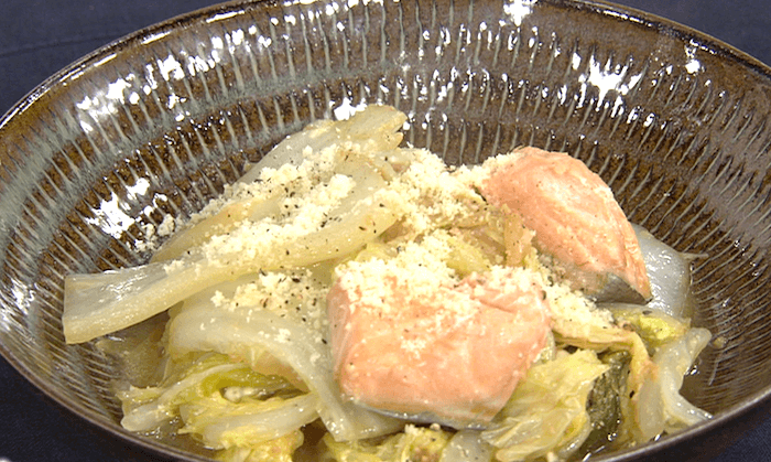 【きょうの料理】白菜とさけのみそバターフライパン蒸しのレシピ 斎藤菜々子さん
