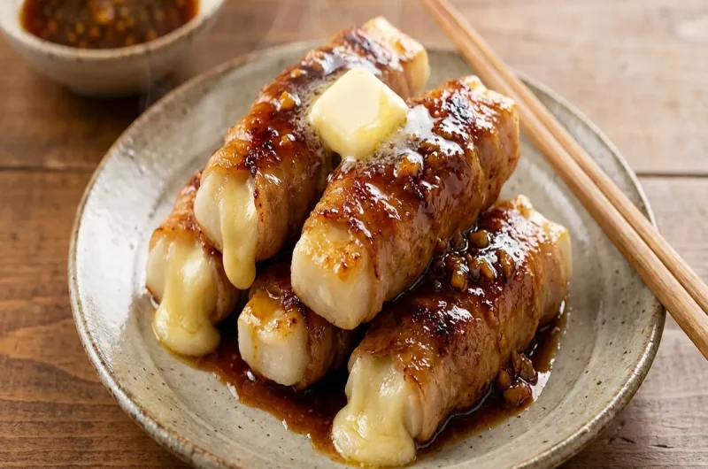 【土曜は何する】おもチーズ肉巻きガーリックバター醤油照り焼き松本ゆうみ先生（ゆーママ）のレシピ（2023年1月7日）