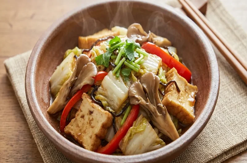 【きょうの料理】白菜と厚揚げの炒め煮のレシピ 本上まなみと京料理人のベジ定食