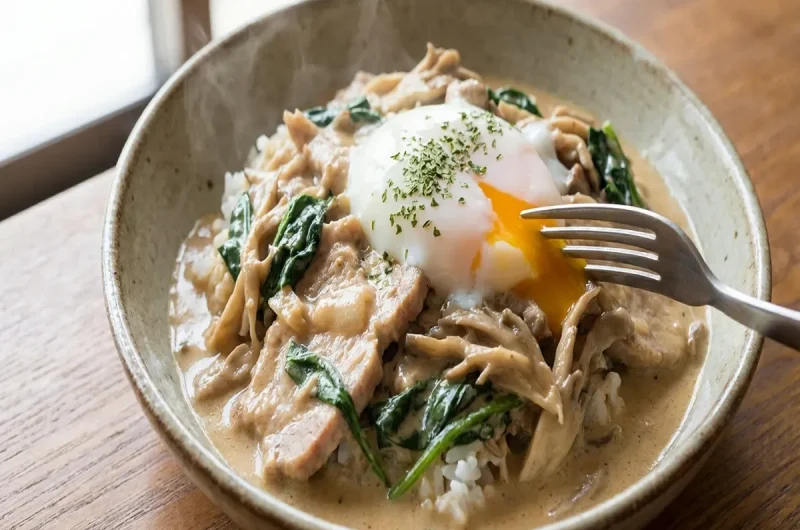 【ヒルナンデス】ほうれん草と舞茸のポークストロガノフのレシピ！超時短９Minutes