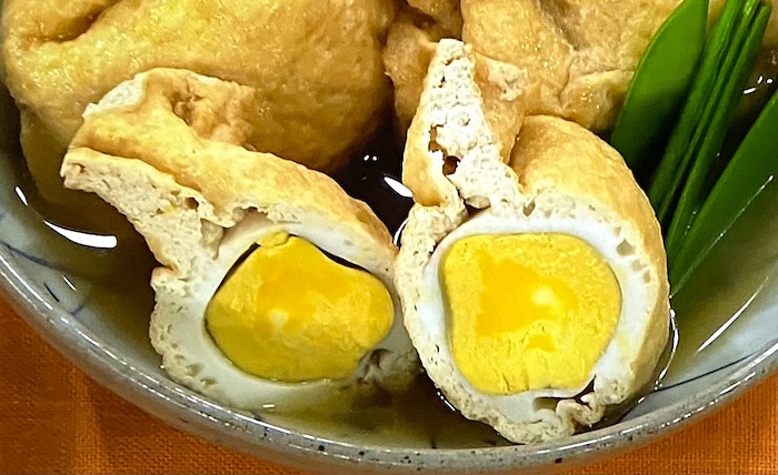 油揚げの袋煮 卵
