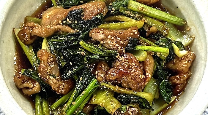 小松菜と豚肉の甘酢炒め あさイチ