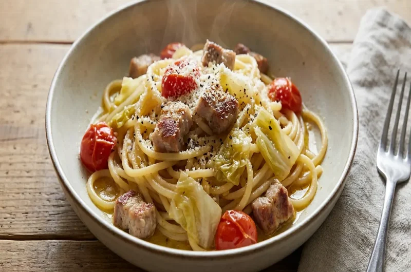 【ジョブチューン】白菜の浅漬けとひき肉のペペロンチーノのレシピ！北野敏庸シェフ