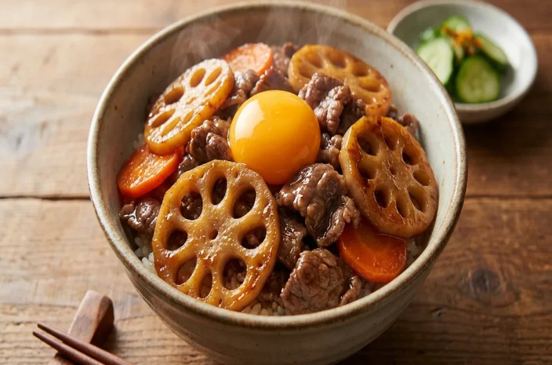 【青空レストラン】レンコン牛丼のレシピ 蓮根料理(愛媛県愛西市)2023年2月18日