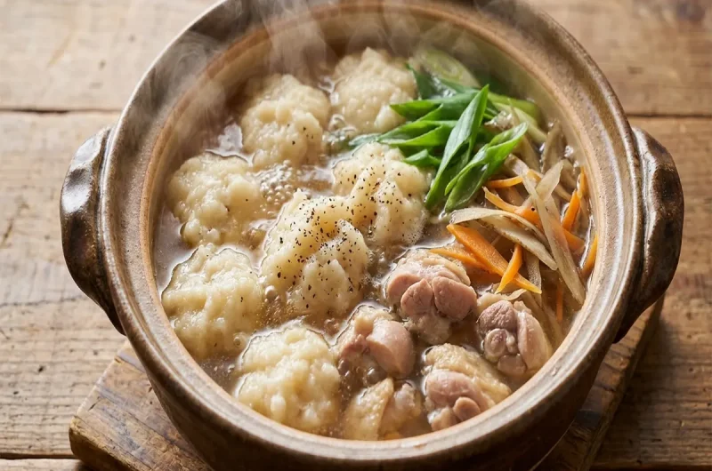 【平野レミの早わざレシピ】大和芋だんご鍋のレシピ 2023年早春（2月23日）