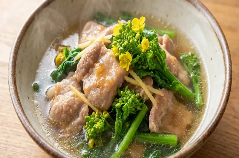 【きょうの料理】菜の花と豚肉のうま煮のレシピ 新谷友里江さん