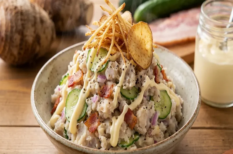 【ソレダメ】里芋のポテトサラダ風のレシピ！春の100円グッズ活用レシピ2023年3月1日