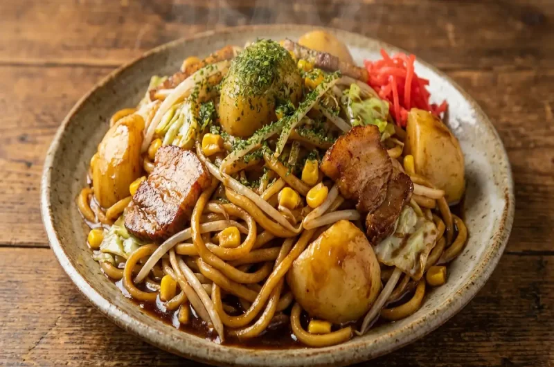 【ジョブチューン】桐生ポテト焼きそばのレシピ！築地銀だこマルちゃん焼きそばアレンジ