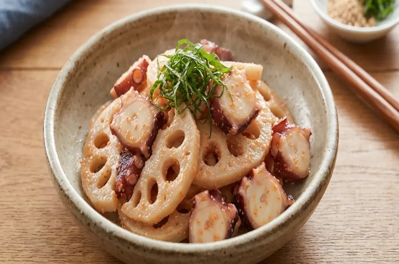 【きょうの料理】れんこんとたこの明太衣あえのレシピ 林高太郎さん酒のつまみ