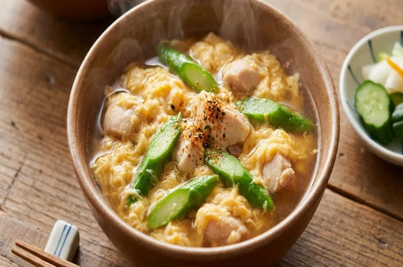 【きょうの料理】ささ身とアスパラガスの卵とじのレシピ ゆーママ（松本ゆうみ）さん