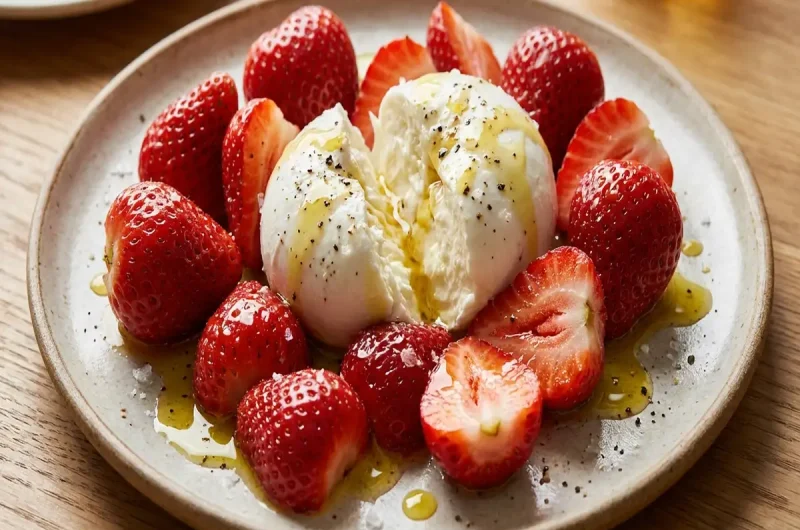 【きょうの料理】いちごとモッツァレラのカプレーゼのレシピ 鳥羽周作シェフの強火で行こうぜ