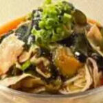 なすと豚バラのぶっかけそうめん