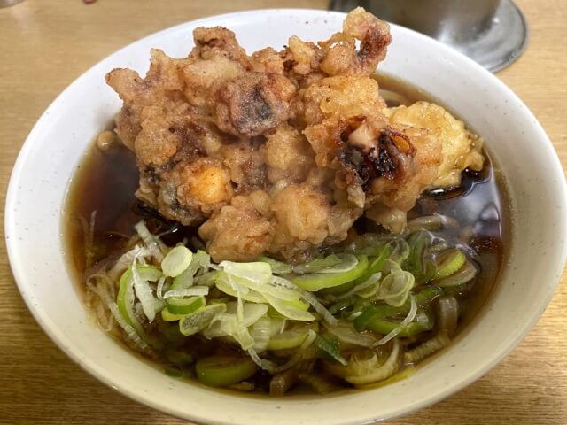 ゲソ天蕎麦