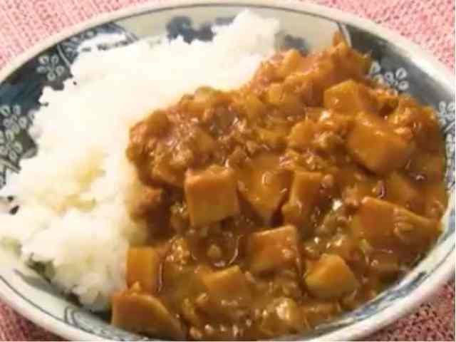 タケノコのキーマカレー