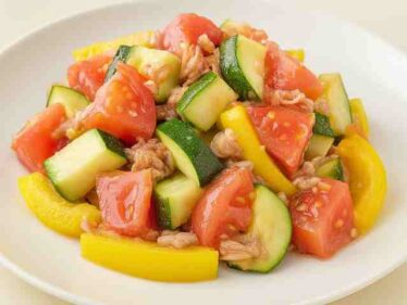 【きょうの料理】夏野菜のツナ炒めのレシピ 山本麗子さん夏野菜トリオ2025年6月30日 6 natuyasaituna0630