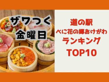 【ざわつく金曜日】道の駅べに花の郷おけがわランキングトップ10 埼玉県桶川市で1位を当てるな選手権2025年6月13日 6 zawatukubenibananosato