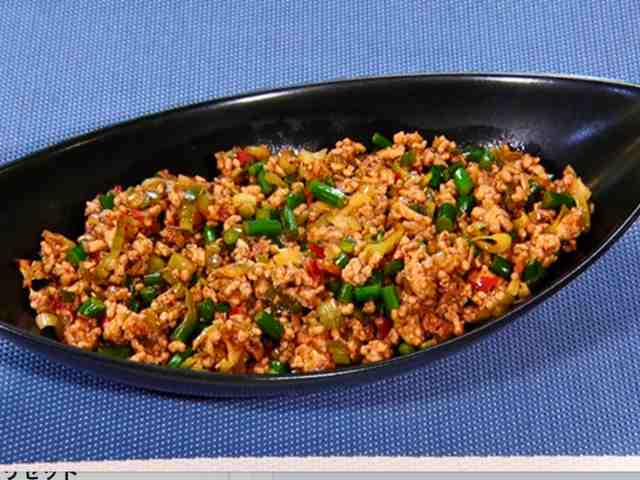 豚ひき肉とニンニクの芽の香味炒め