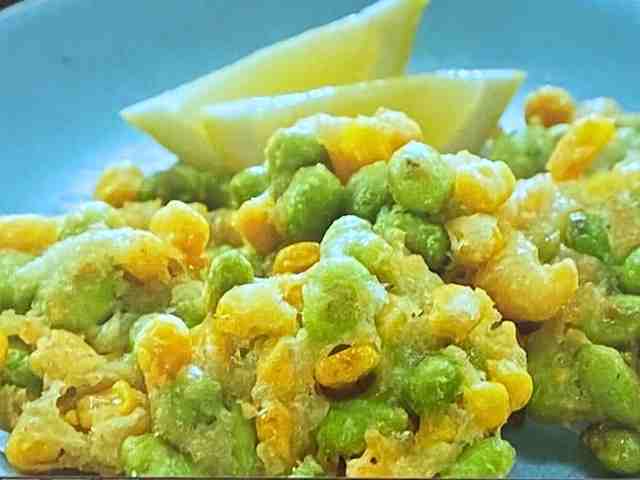 【相葉マナブ】枝豆とコーンのチーズフリットのレシピ 枝豆で旬の産地ごはん2025年7月6日 7 【相葉マナブ】枝豆とコーンのチーズフリットのレシピ 枝豆アレンジ