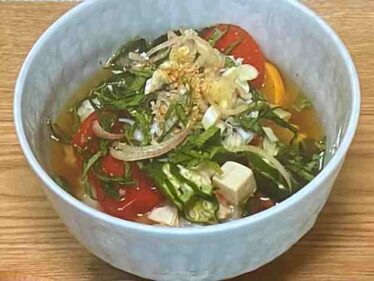 【あさイチ】味噌汁かけご飯(冷や汁風)のレシピ 夏のごはんのツイQ楽ワザ2025年7月22日 6 misosirukakegohan