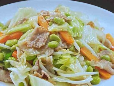 【相葉マナブ】枝豆たっぷり野菜炒め(野菜のオイスターソース炒め)のレシピ 枝豆で旬の産地ごはん2025年7月6日 6 oistersauceitame0706