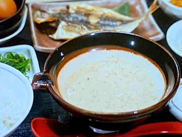 【ざわつく金曜日】とろろ料理3品 石焼とろろご飯・とろろ鮑の冷かけ・ 自然薯究極の朝ご飯8月1日 13 自然薯究極の朝ご飯