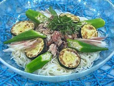 【あさイチ】サバ缶で混ぜそうめん 梅とサバ缶の混ぜそうめんのレシピ 井上祐貴さん2025年8月25日 6 sabakanmazesoumen25