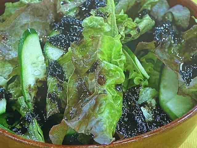 【あさイチ】のりドレッシングのサラダ(海苔ドレッシングのサラダ)のレシピ しらいのりこさん9月10日 6 noridressingsalad0910