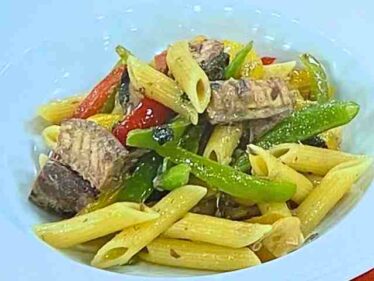 【あさイチ】さば缶と3色パプリカのパスタのレシピ 日高良実さん2025年9月8日みんなゴハンだよ 6 sabakanpapurikapasta
